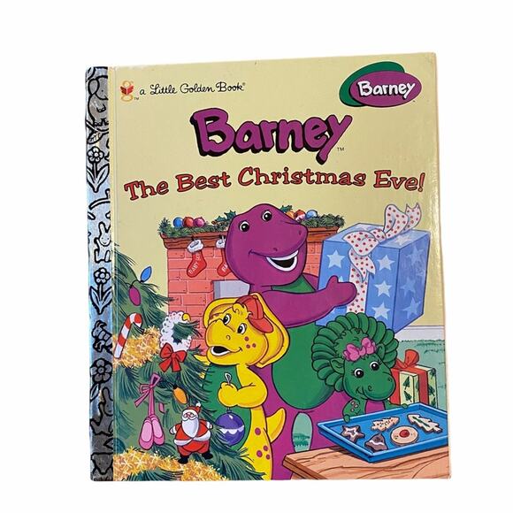 A Little Golden Book Barney The Best Christmas Eve! First Edition 1997 Book - Picture 1 of 4